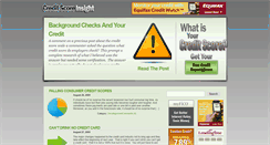 Desktop Screenshot of creditscoreinsight.com